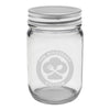 MJSC12-E | 12 oz. Mason Jar Storage Container (Engraved Imprint)