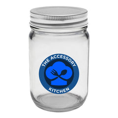 MJSC12-F | 12 oz. Mason Jar Storage Container (Full Color Imprint)