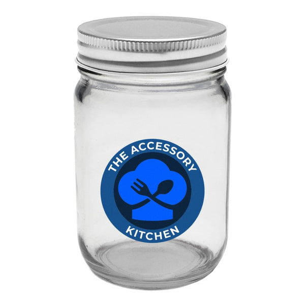 MJSC12-F | 12 oz. Mason Jar Storage Container (Full Color Imprint)