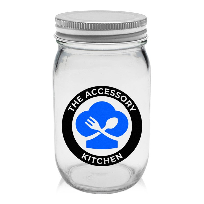 MJSC16-2 | 16 oz. Mason Jar Storage Container (2 Color Imprint)