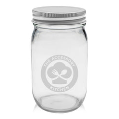 MJSC16-E | 16 oz. Mason Jar Storage Container (Engraved Imprint)