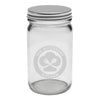MJSC8-E | 8 oz. Mason Jar Storage Container (Engraved Imprint)