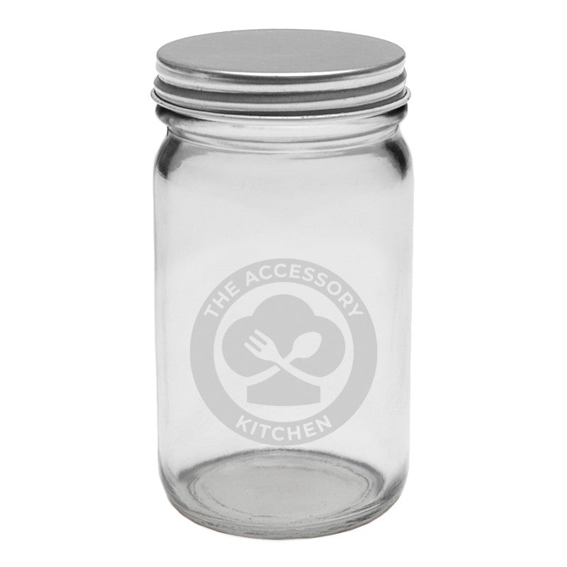 MJSC8-E | 8 oz. Mason Jar Storage Container (Engraved Imprint)