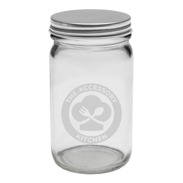 MJSC8-E | 8 oz. Mason Jar Storage Container (Engraved Imprint)