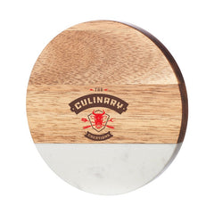 MWBO-COAST-2 | Natural Beauty Marble and Wood Coaster (2 Color Imprint)