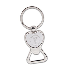 O-HSB | Heart Shaped Chrome Bottle Opener Key Tag