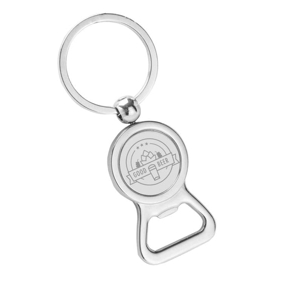 O-PCB | Circle Shaped Chrome Bottle Opener Key Tag