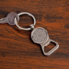 O-PCB | Circle Shaped Chrome Bottle Opener Key Tag