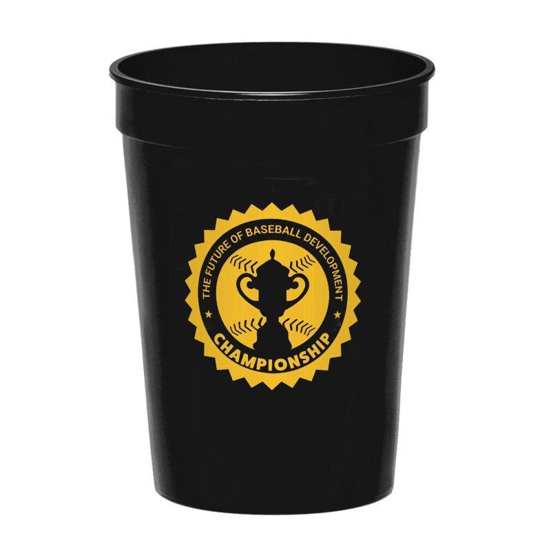 PL12-1 | 12 oz. Fanatic Plastic Stadium Cup (1 Color Imprint)