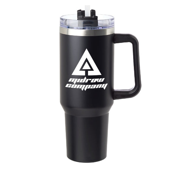 PTM40-1 | 40 oz. Pinnacle Stainless Steel Travel Mug (1 Color Imprint)