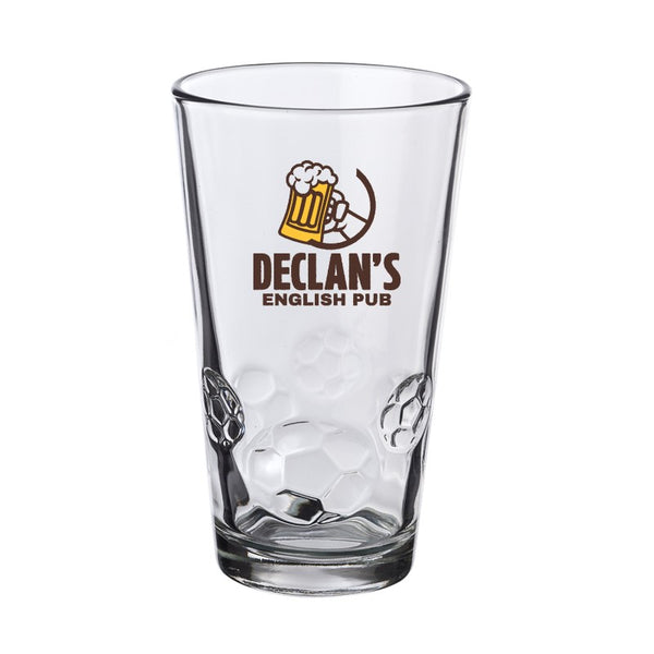 SBPG16-2 | 16 oz. Soccer Bottomed Pint Glass (2 Color Imprint)