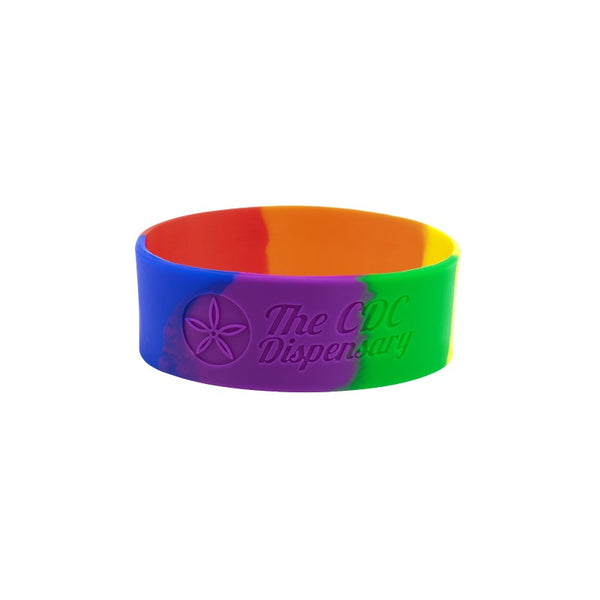 SRSB-1 | 1" Segmented Rainbow Silicone Wristband