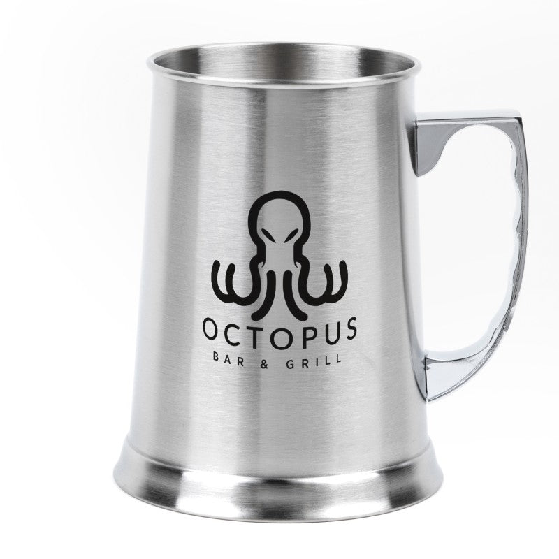 SSBM-1 | 13.5 oz. Stainless Steel Beer Stein Mug (1 Color Imprint)
