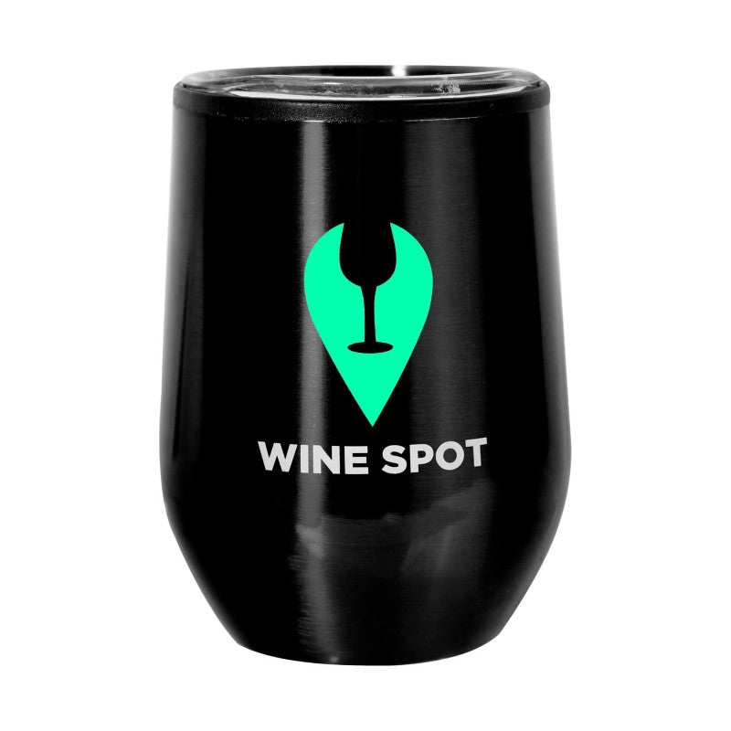 ST12-2 | 12 oz. Divvy Stainless Steel Stemless Wine Glass (2 Color Imprint)
